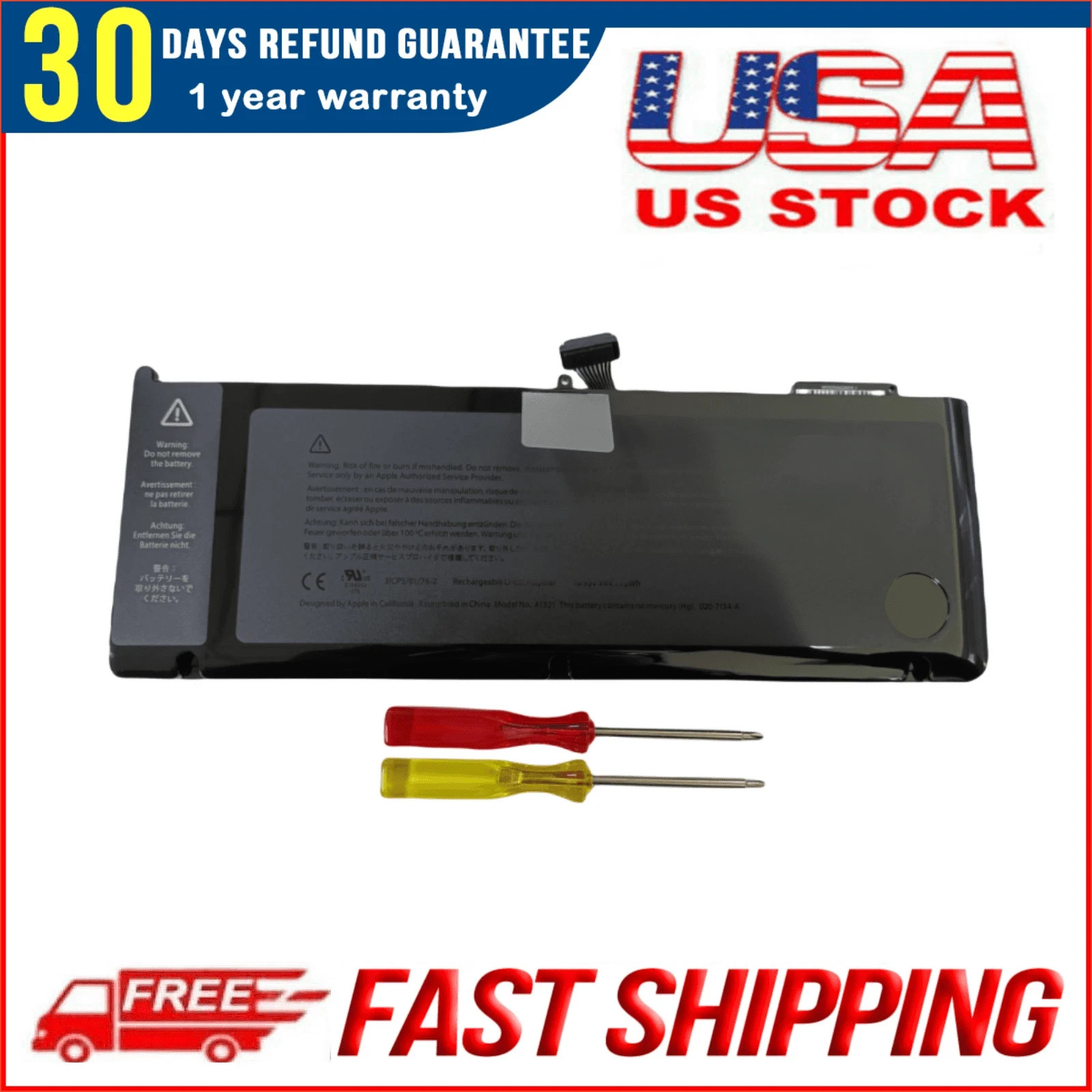 Genuine A1321 Battery for Apple MacBook Pro 15" A1286 2009 2010 Version 661-5476