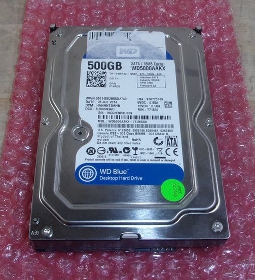 Western Digital WD5000AAKX WD5000AAKX-75U6AA0 Hard Drive 500GB 3.5" SATA