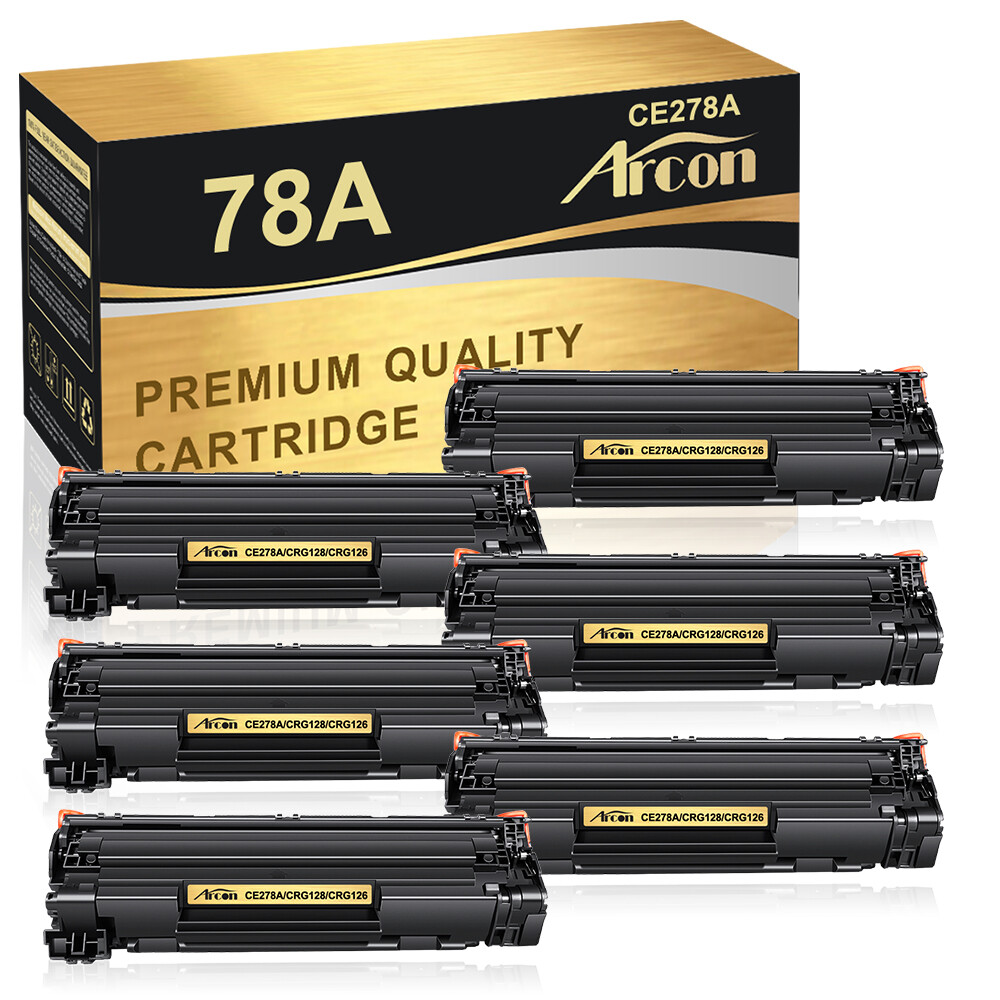 6 Pack CE278A Toner Compatible With HP LaserJet Pro M1536DNF P1606DN P1600 P1566