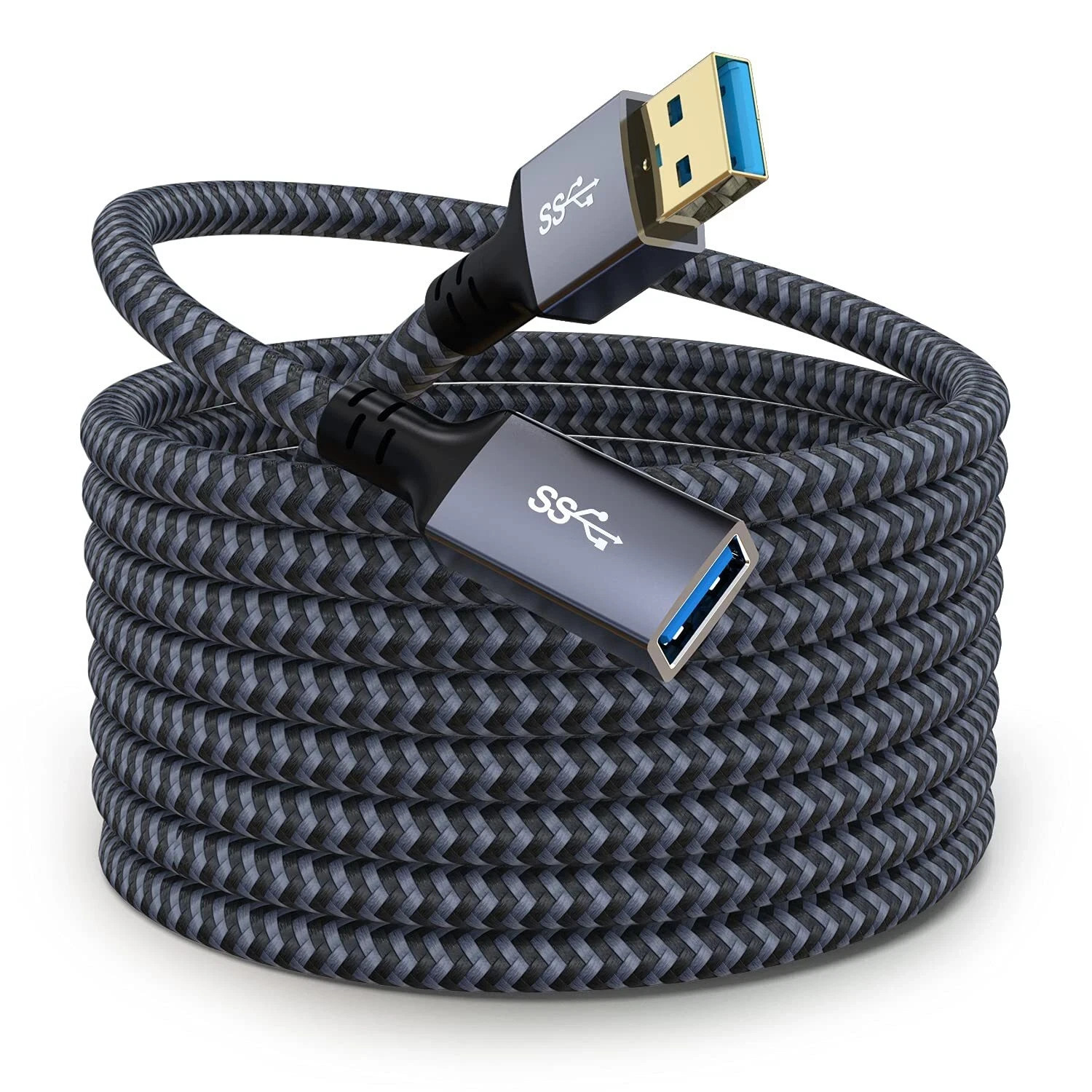 USB Extension Cable 25 ft Long USB Extension Cable USB Extender Nylon...