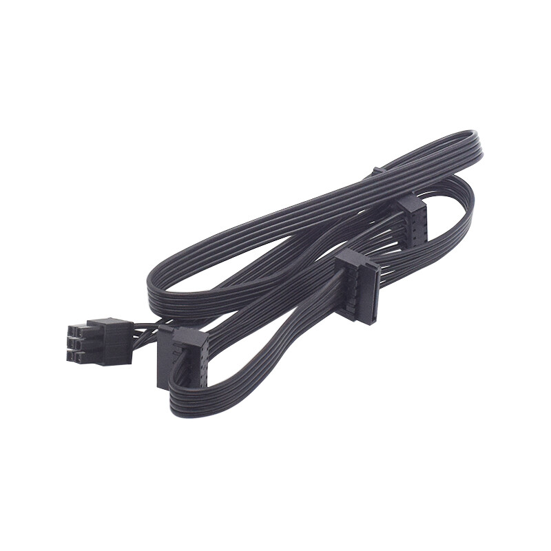 Original Corsair Only 6 PIN to 4 SATA Modular Cable 34-0 00384 