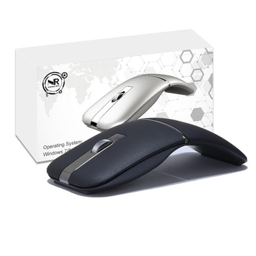 Foldable Arc Wireless Mouse Bluetooth 5.3 & 2.4GHz Silent Click Optical