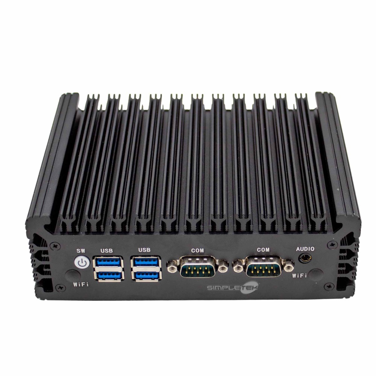 Simpletek Fanless Mini PC Intel Core i3 RS232 USB HDMI VGA Dual Lan SSD