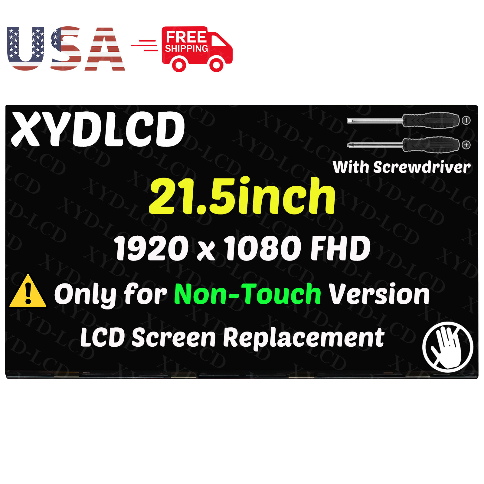 21.5" for HP 22-D 22-DD0046 All-in-One AIO Borderless FHD LCD Screen Replacement