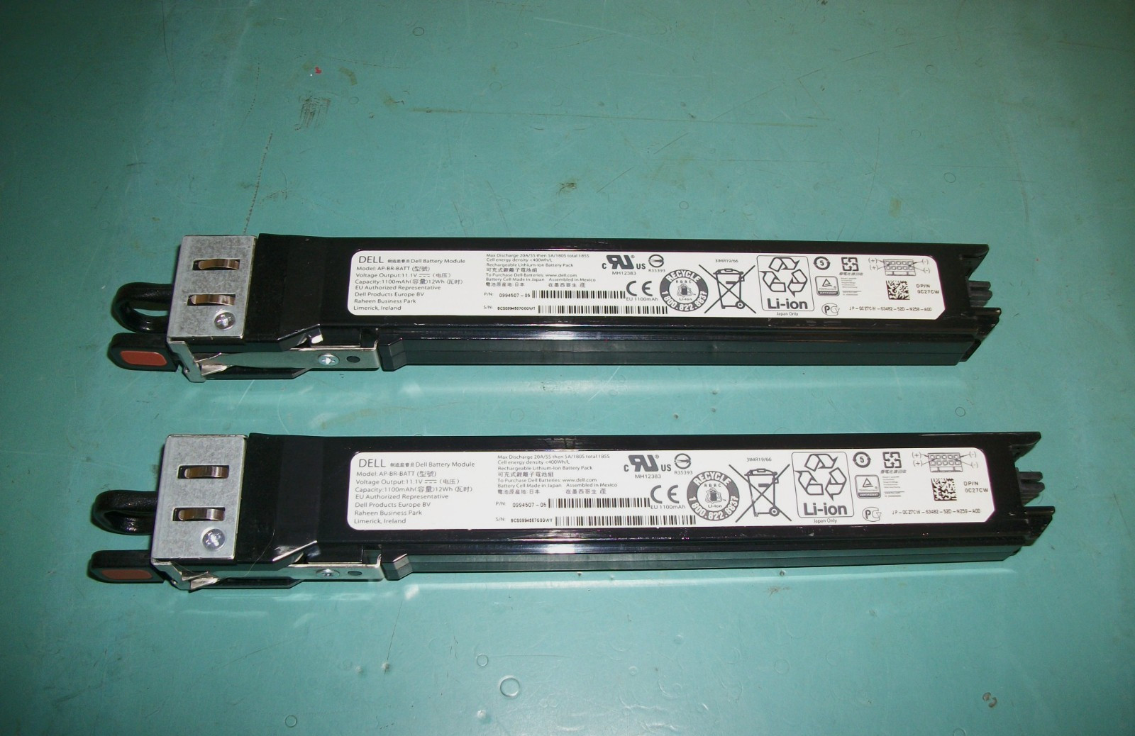 LOT OF 2 - DELL AP-BR-BATT Dell Battery Module Li-Ion 11.1V 1100mAh