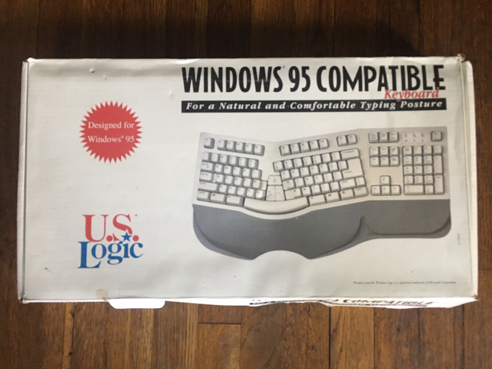 VTG  U.S. Logic Natural  Ergonomic Keyboard Windows 95 NEW OPEN BOX