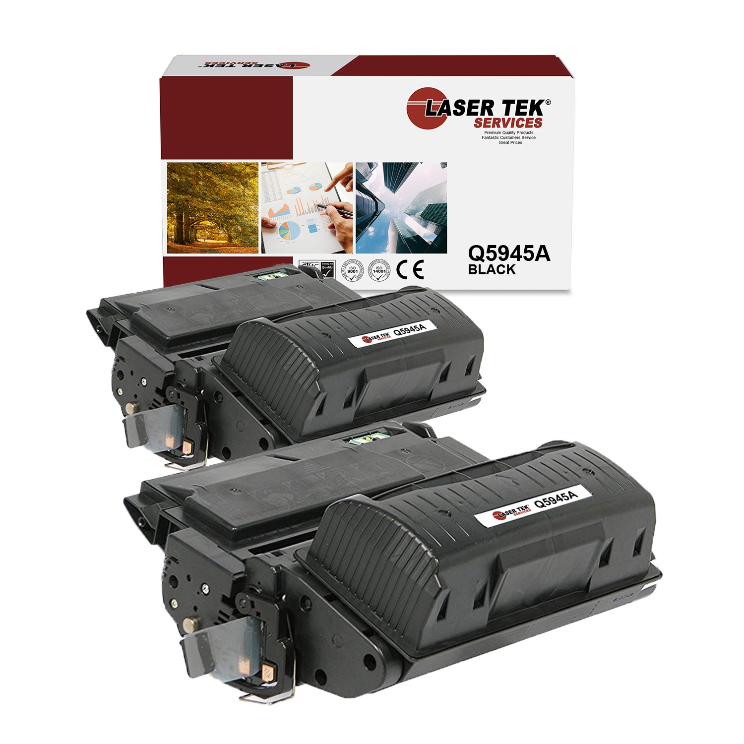2Pk LTS 45A Q5945A Black Compatible for HP LaserJet Pro M15a M15w Toner
