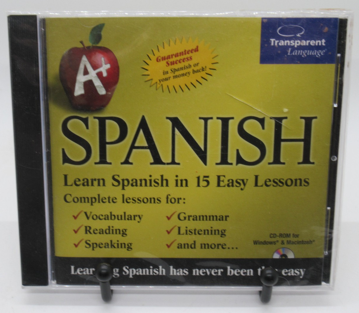 A+ SPANISH - LEARN SPANISH IN 15 EASY LESSONS PC CD-ROM, TRANSPARENT LANG. WIN/M
