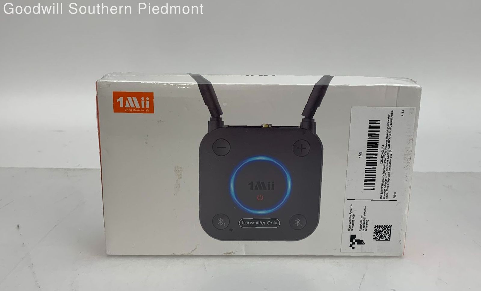 1Mii B06TX Bluetooth 5.3 Transmitter -AUX/RCA/Optical/Coaxial Audio Inputs - New