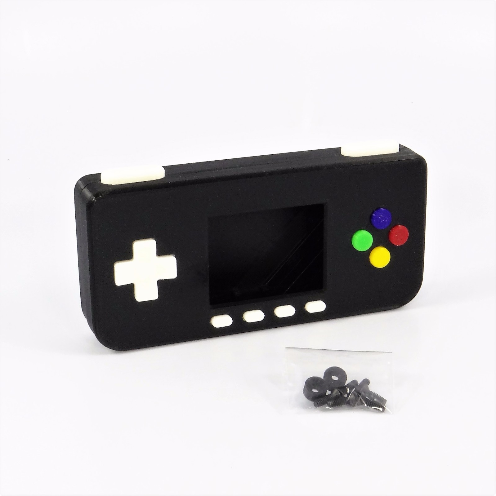 PiGRRL Zero BLACK Game Boy Case Buttons Screws Washers Gameboy Raspberry Pi Zero