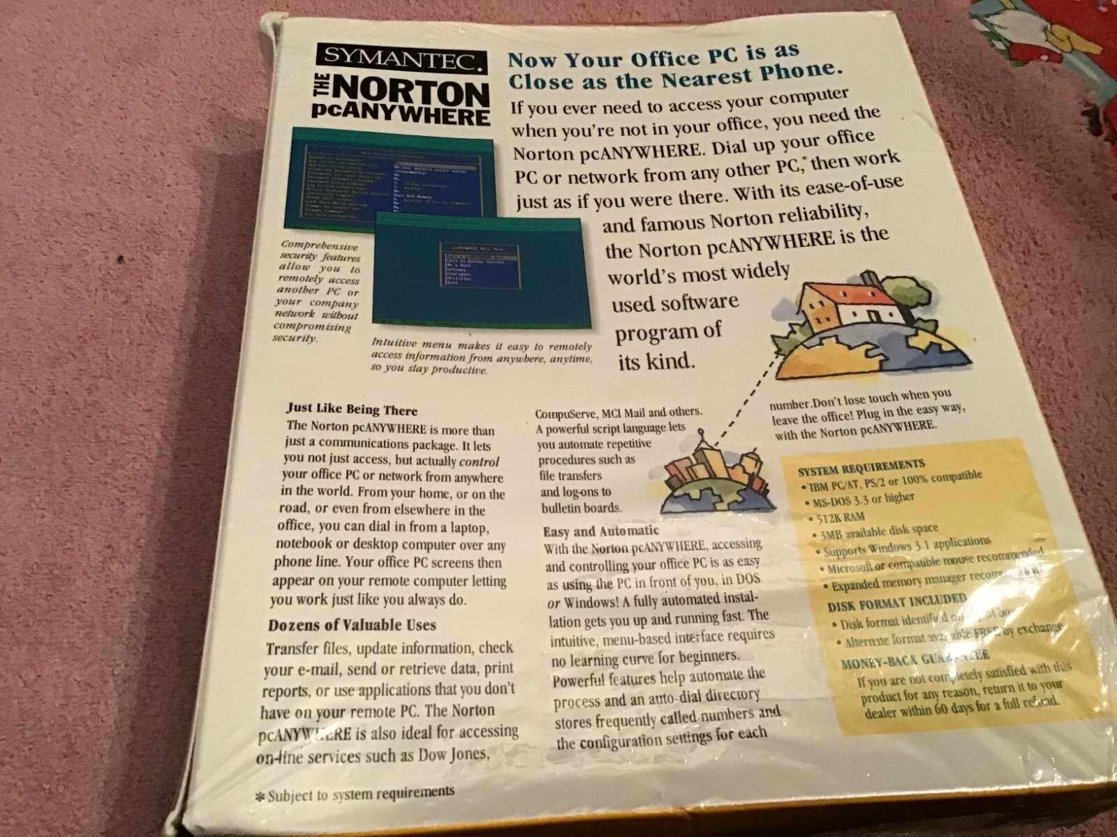 Vintage Software Symantec The Norton PC Anywhere V5 for DOS Sealed