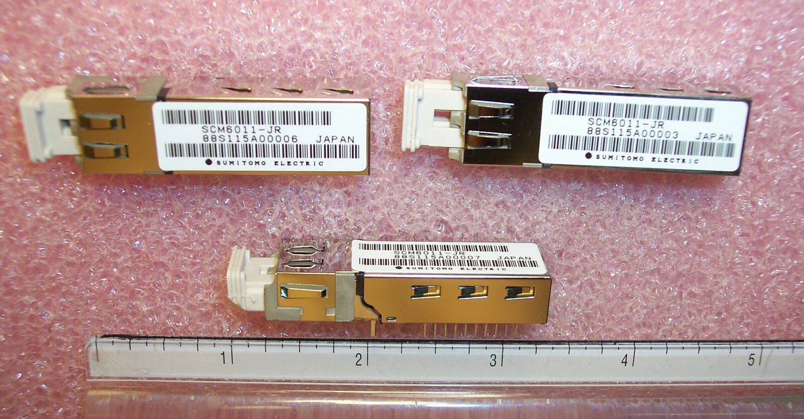 QTY (10) SCM6011-JR-CN SUMITOMO 155.52Mb/s OPTICAL TRANSCEIVER MODULES NOS