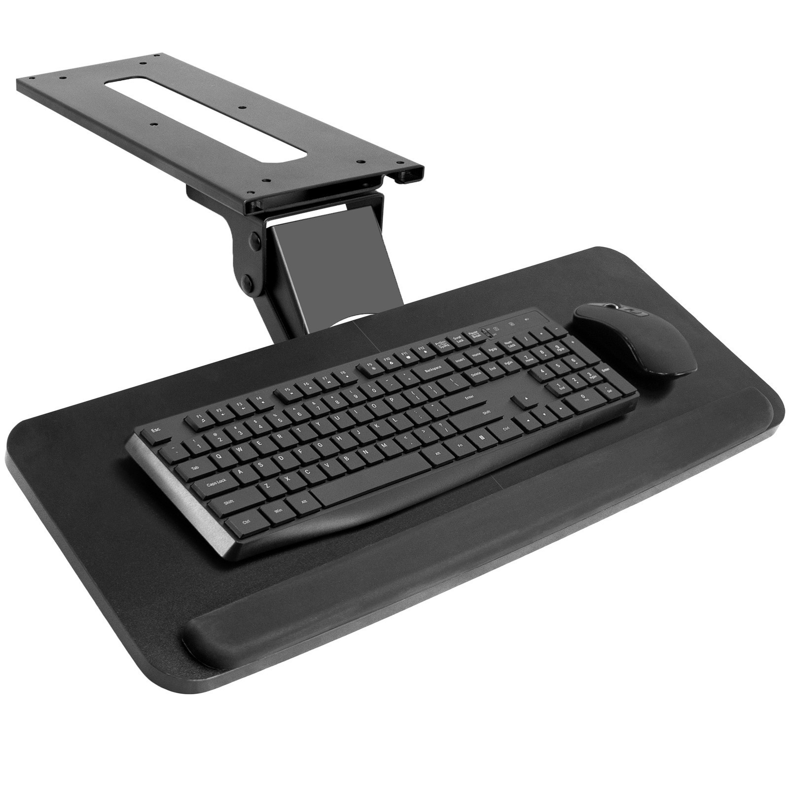 VIVO Adjustable Computer Keyboard & Mouse Platform Tray Under Table Desk Mount