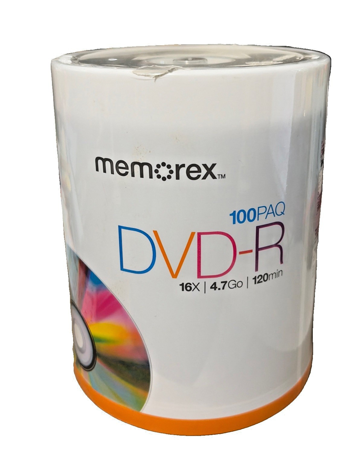 Memorex DVD-R Blank Discs 100 Pack Spindle 16x 4.7GB 120min Recordable Media NEW