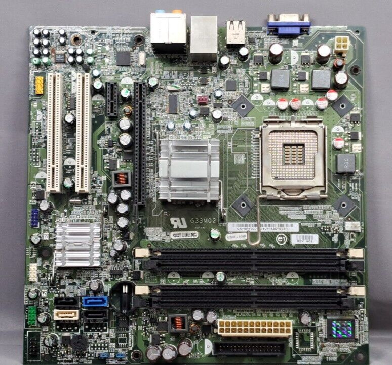 Foxconn G33M02 0RY007 Micro ATX Motherboard Socket LGA775 4x DDR2. *NOT WORKING*