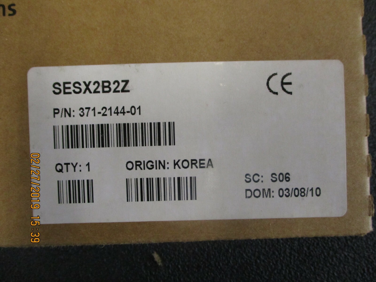 SUN MICRO, SESX2B2Z, 4GB (2x2GB) SUN SPARC ENTERPRISE T5120, BRAND NEW