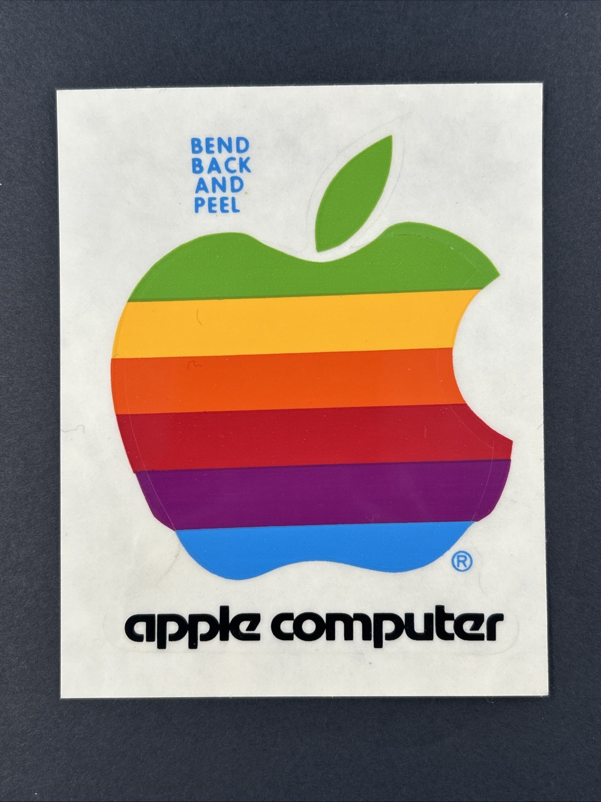 1980s Apple Computer Logo Decal – Vintage Original Sticker – 4.75" x 4"