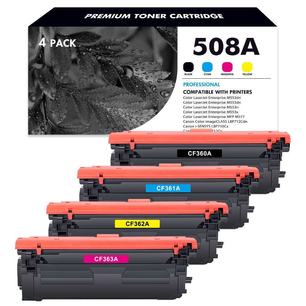 CF360A BCYM Toner Set Compatible for HP 508A Color LaserJet Flow MFP M577z M577f