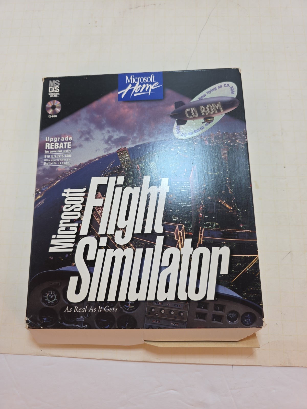 MS Flight Simulator 5.1 w/ Pilot's Handbook PC CD simulation fly game BIG BOX 