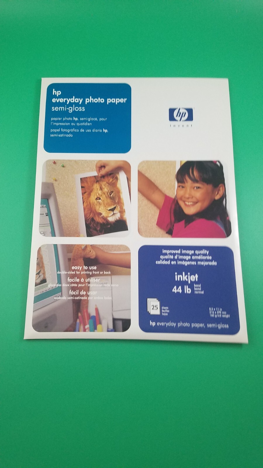 HP Everyday Photo Paper 25 sheets Semi-Gloss Inkjet 44 lb Hewlett Packard NIP