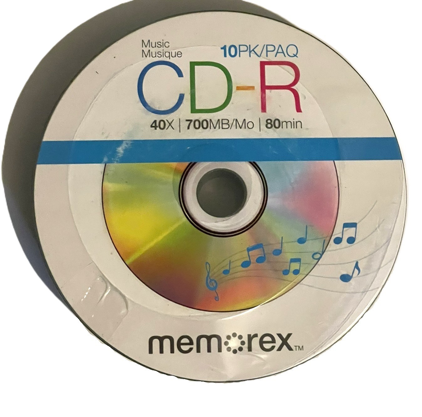 10 Pack Memorex 40X Music Digital Audio 700MB CD-R CDR 80 Minutes NEW In Pkg