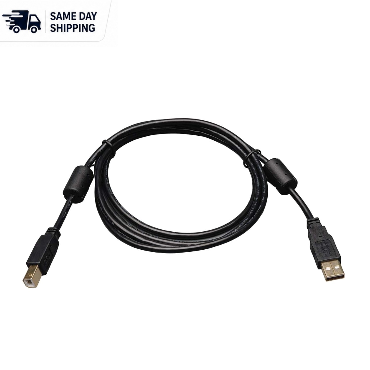 3ft Braided USB 2.0 A/B Cable for High-Speed Data Transfer & Enhanced Durability