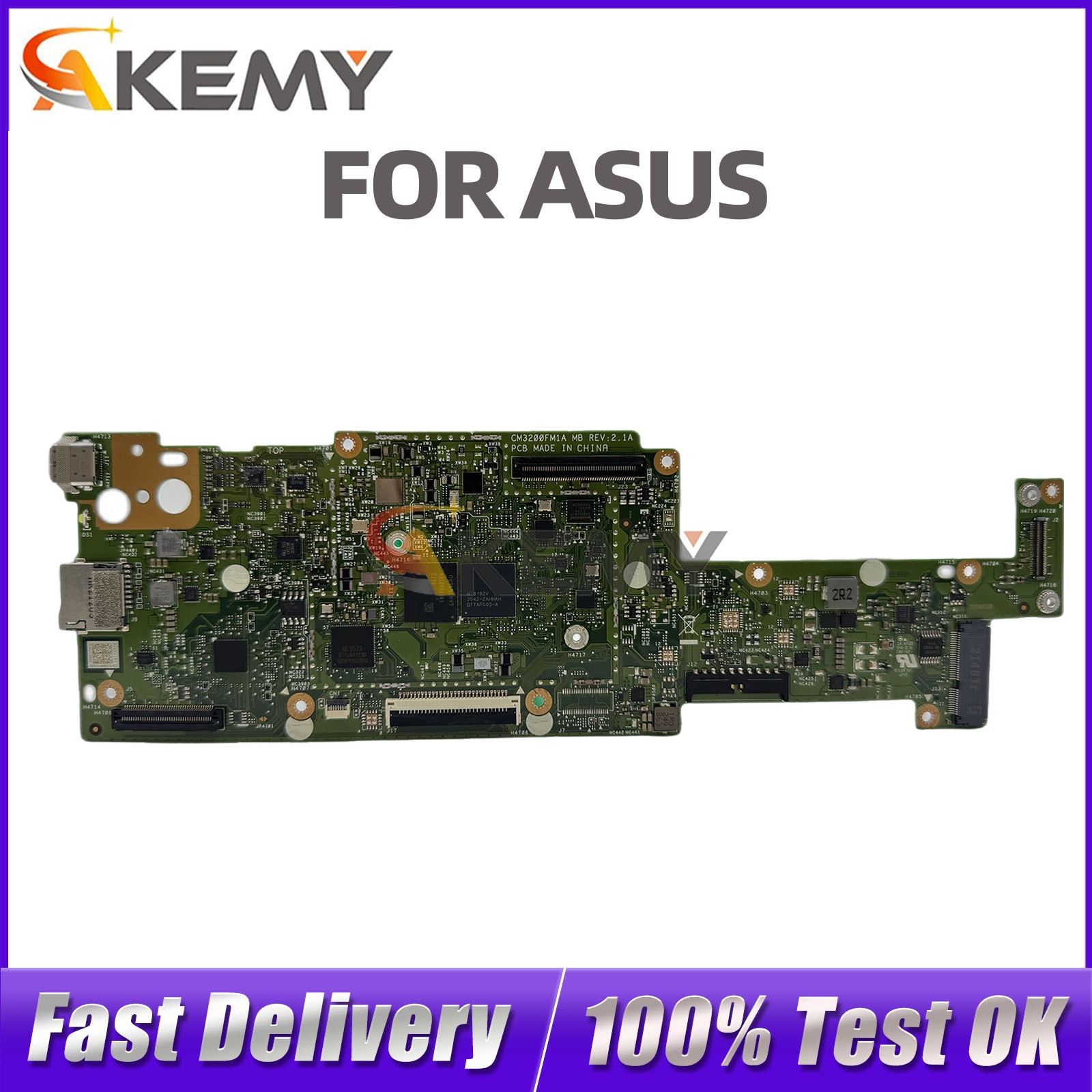 For ASUS Chromebook  Flip CM3 CM3200F CM3200FM1A Laptop Motherboard 4GB 64G/128G