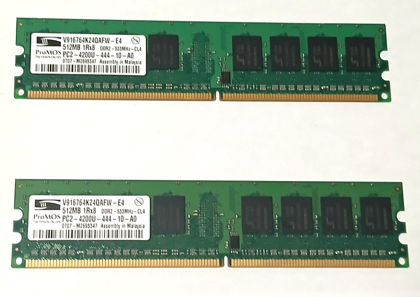 ProMOS Technologies 1GB DDR2 Matched Memory Pair (2 x 512MB) V916764K24QAFW-E4
