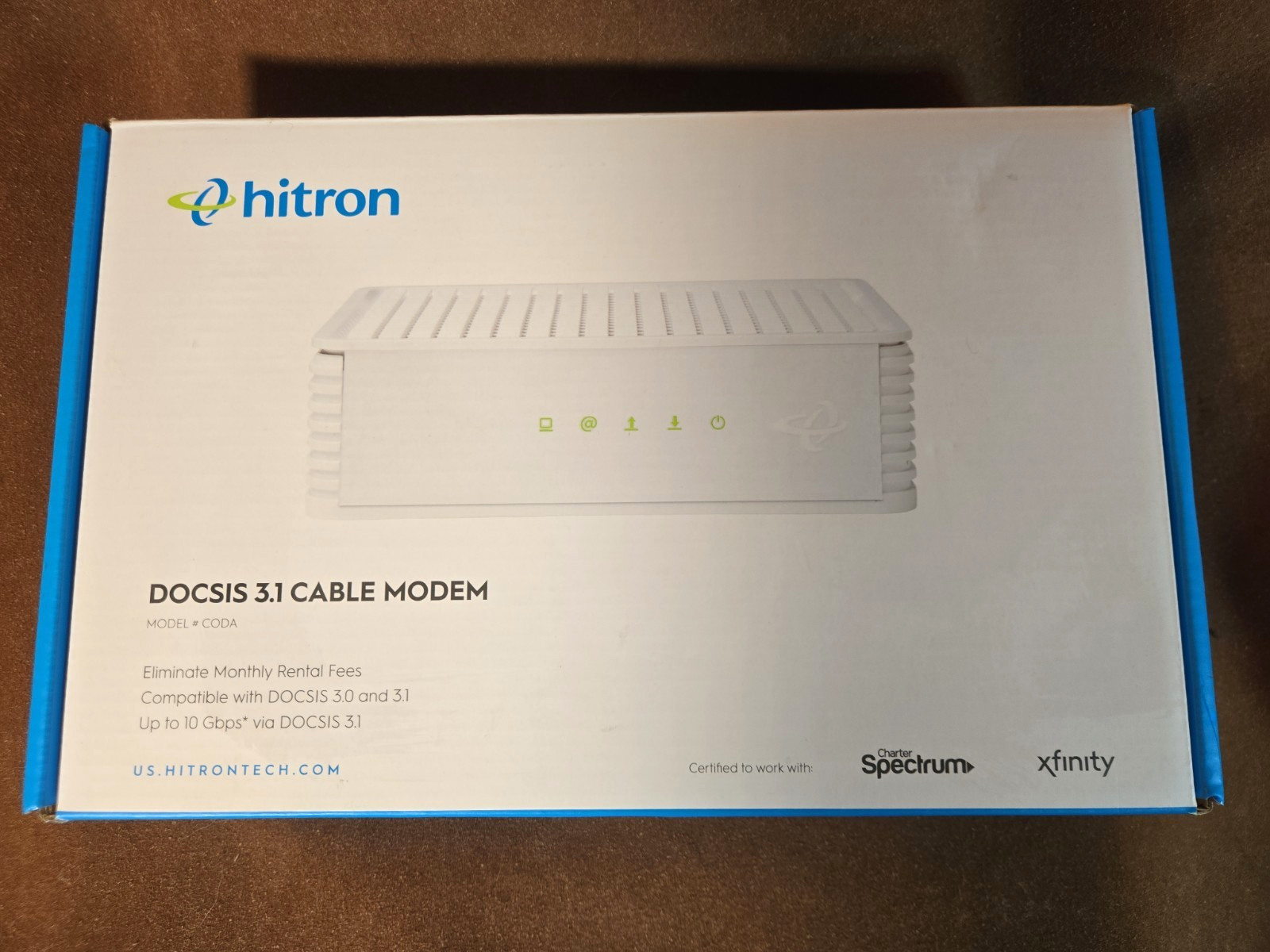 Hitron DOCSIS 3.1 Cable Modem up to 10Gbps MODEL CODA-S12 Compat w/ xfinity