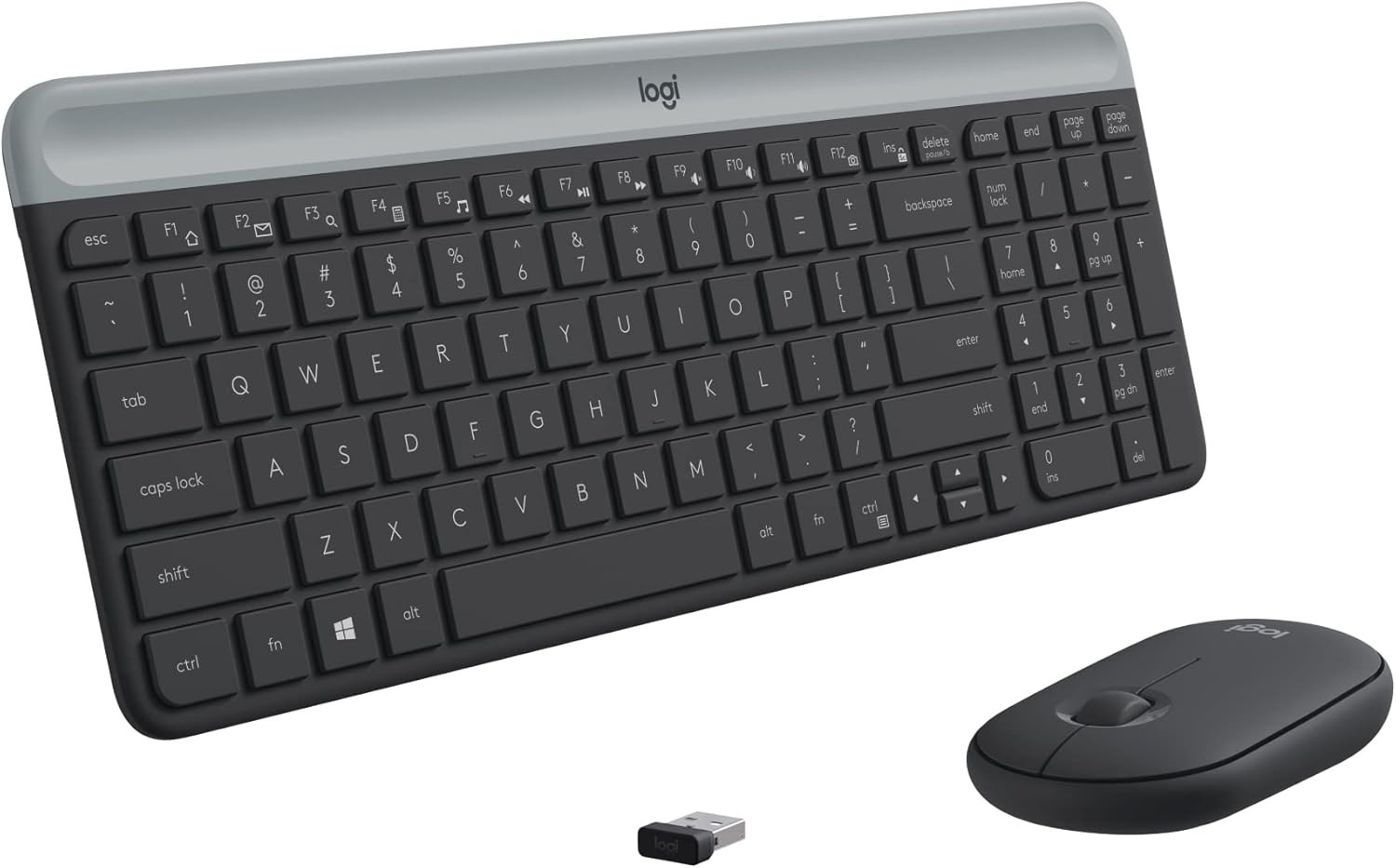Logitech MK470 Full-size Slim Wireless Keyboard & Mouse Combo - Graphite