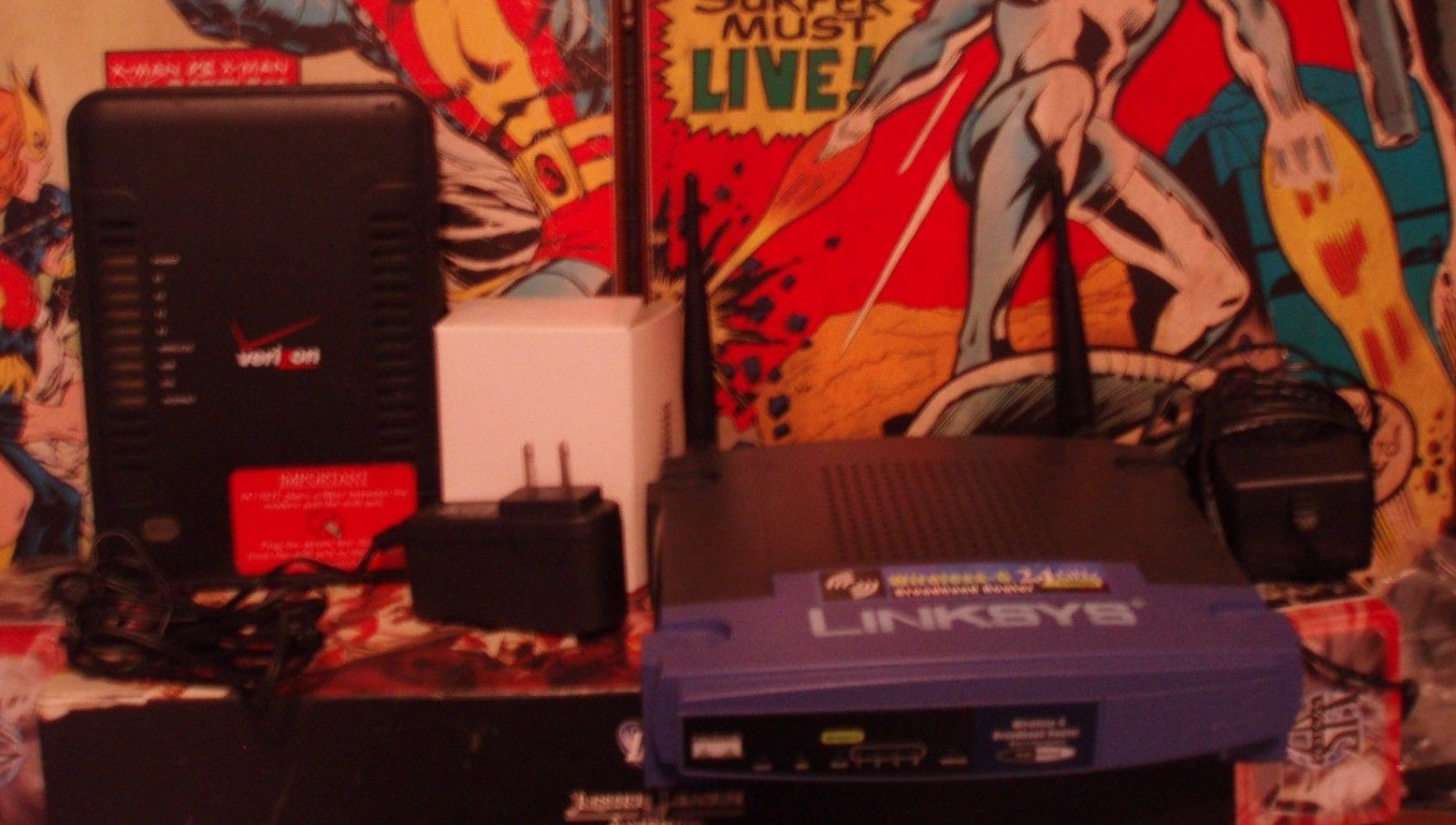 Linksys WRT54G Wireless G Router (WRT54G V8)& Verizon Westell 7500 modem/router