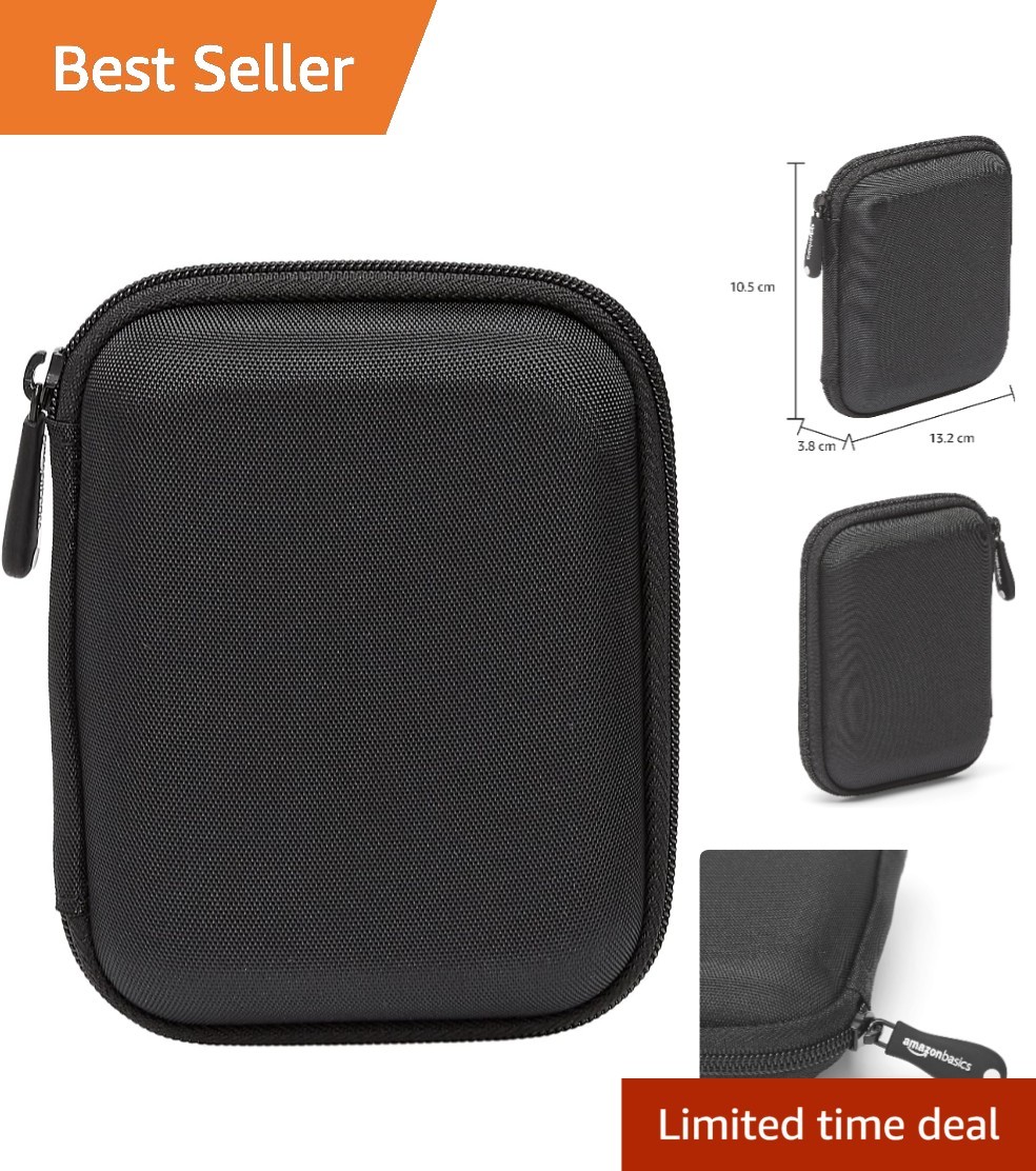 Small Hard Shell Portable Hard Drive Case with Mesh Pocket for My Passport