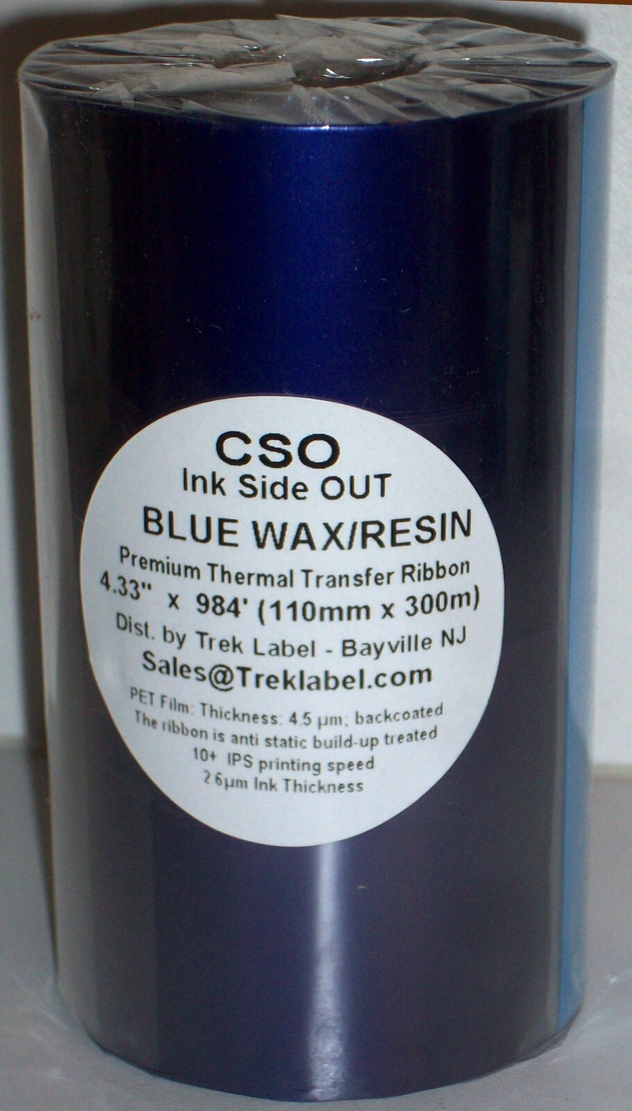 BLUE Color CS0 &Thermal Transfer Wax Resin Ink roll 110m 4.33" Ribbon 4 Zebra