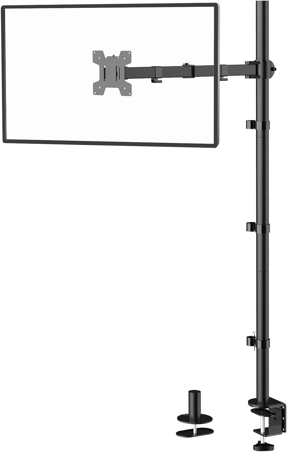 Single Monitor Arm Desk Mount Adjustable Stand Fits Screen Up to 32" 22lbs Clamp