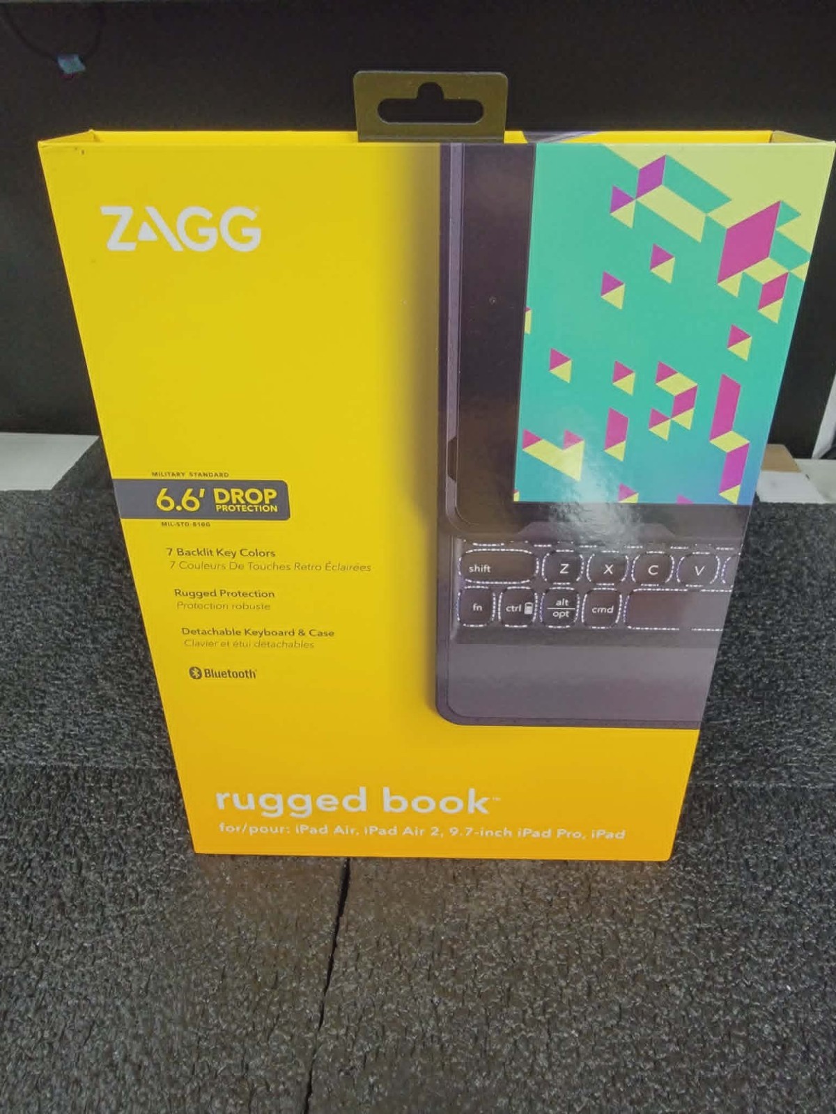 Zagg B078CY8YDZ Rugged Book Detachable Case w/Magnetic-Hinged Keyboard