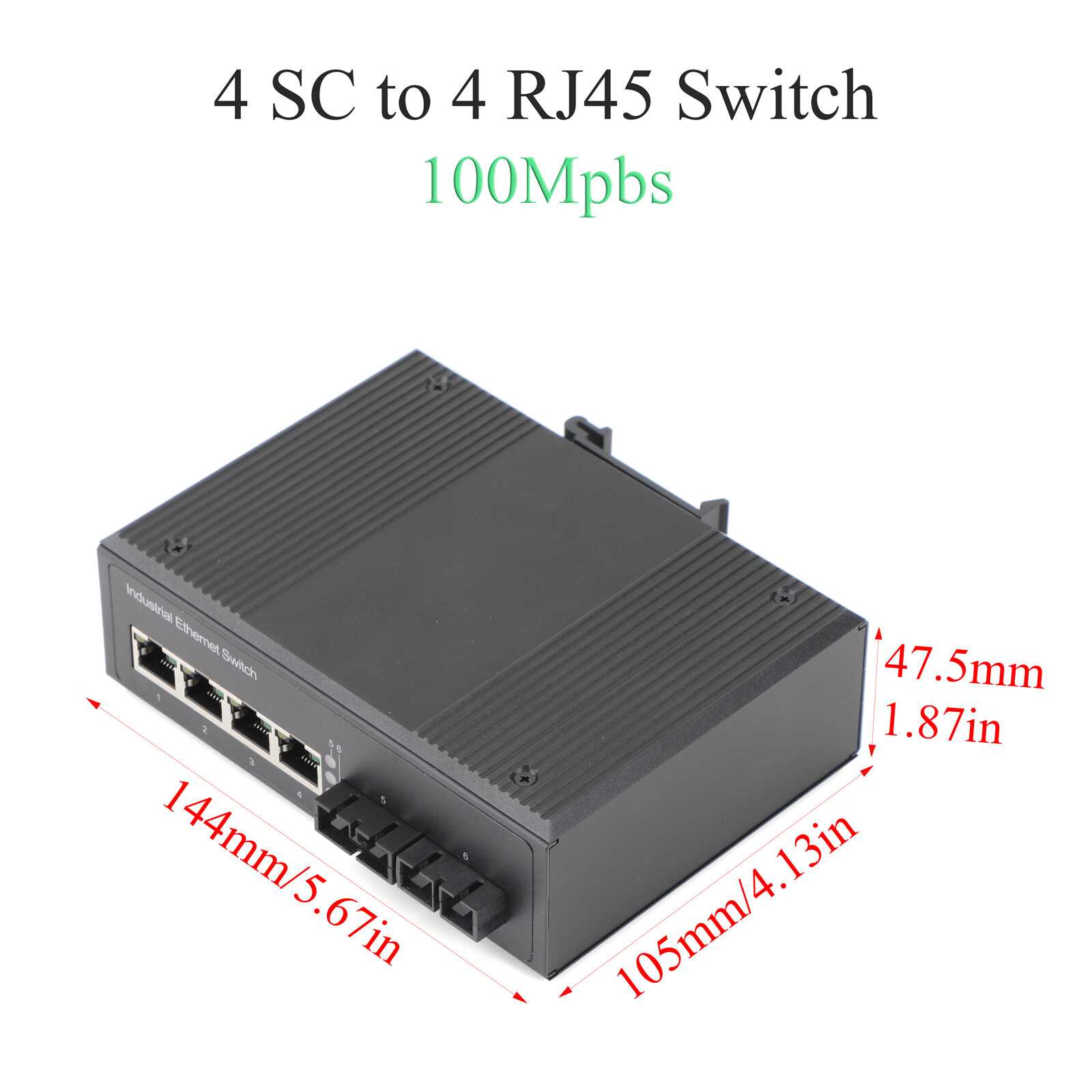 1PCS Industrial POE Non-WEB/WEB Managed Switch 100/1000M  Single-Mode  SC/SFP