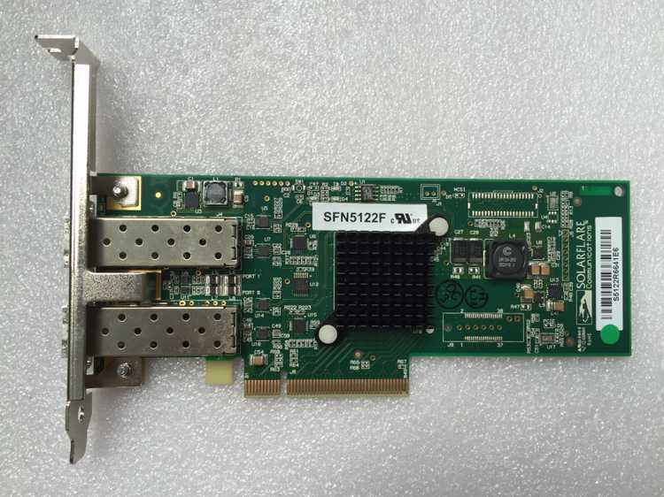 Solarflare SFN5122F Dual Port 10GbE 10Gbps PCI-E NIC Network Card