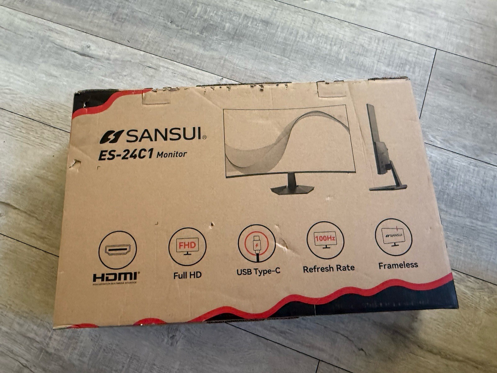 SANSUI 24 Inch Gaming Monitor 100Hz  FHD 1080P Computer 24 Inch/100Hz/Gaming