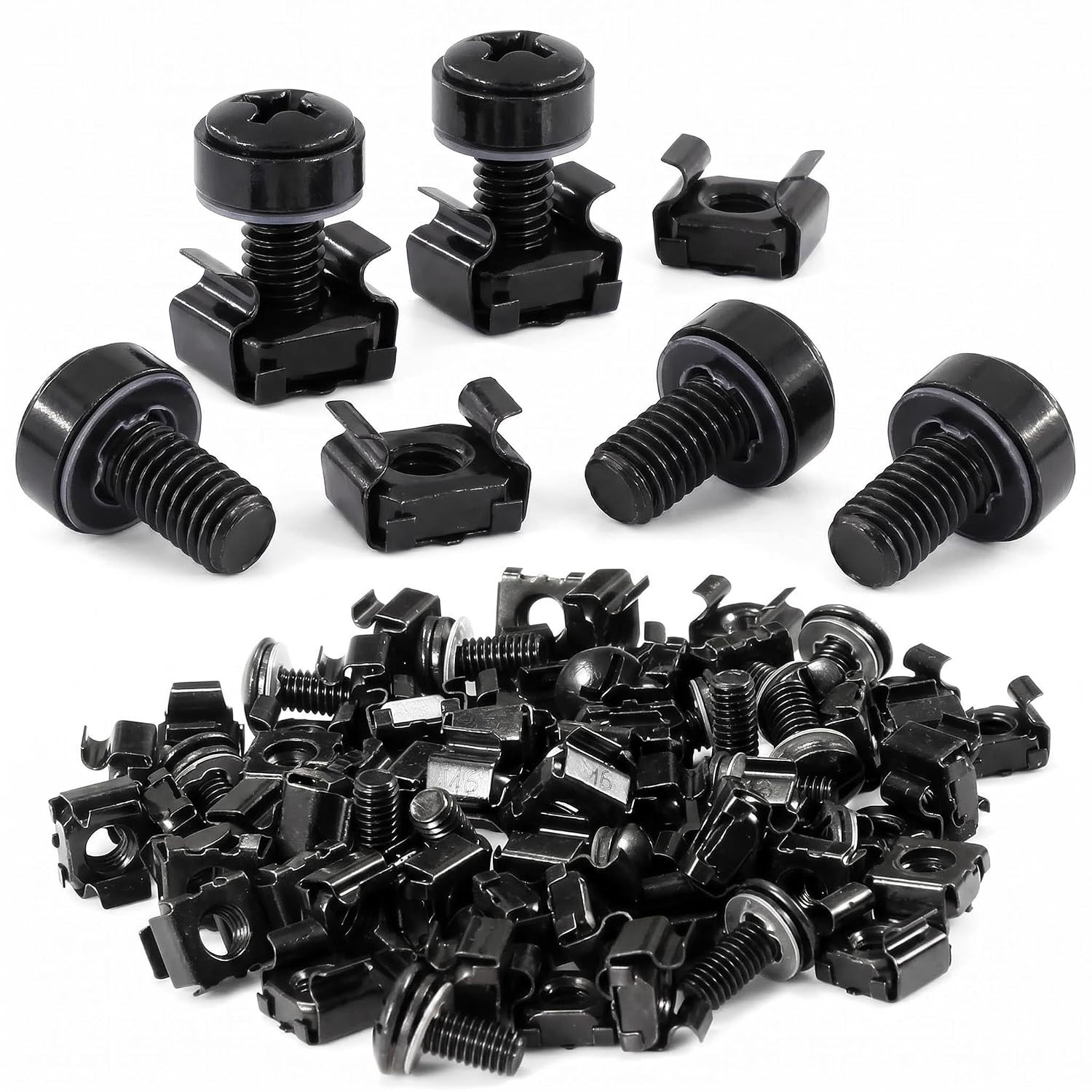 60 Pack M6 X 20 Mm Server Rack Screws Computer Rack Mount Screws Cage Nuts