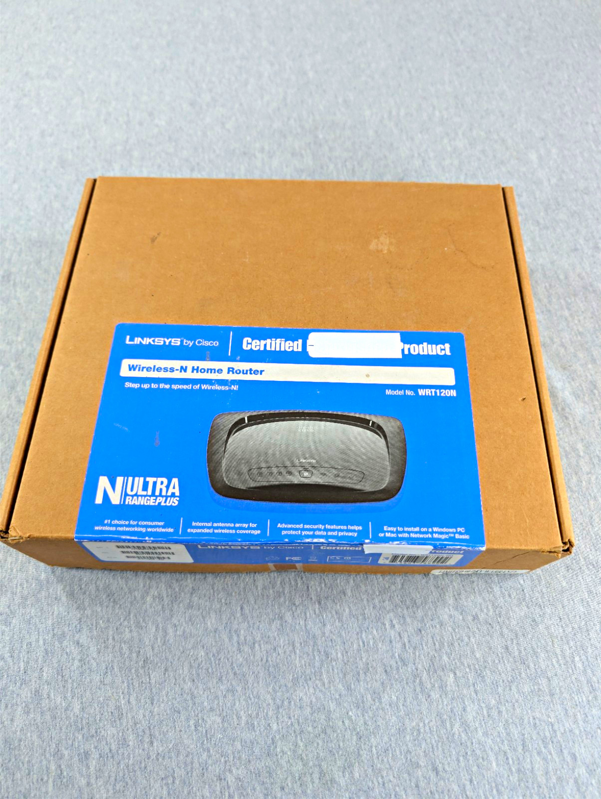 Linksys WRT120N Wireless-N Router 300 Mbps, 4-Port Fast Ethernet, Black