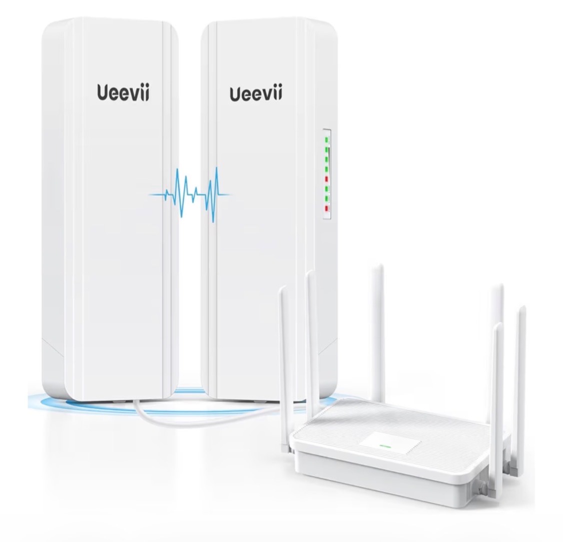 Dual-Band Wireless Bridge Router Kit | 2.4G 5.8G WiFi Bridge | 5KM Point to Poin
