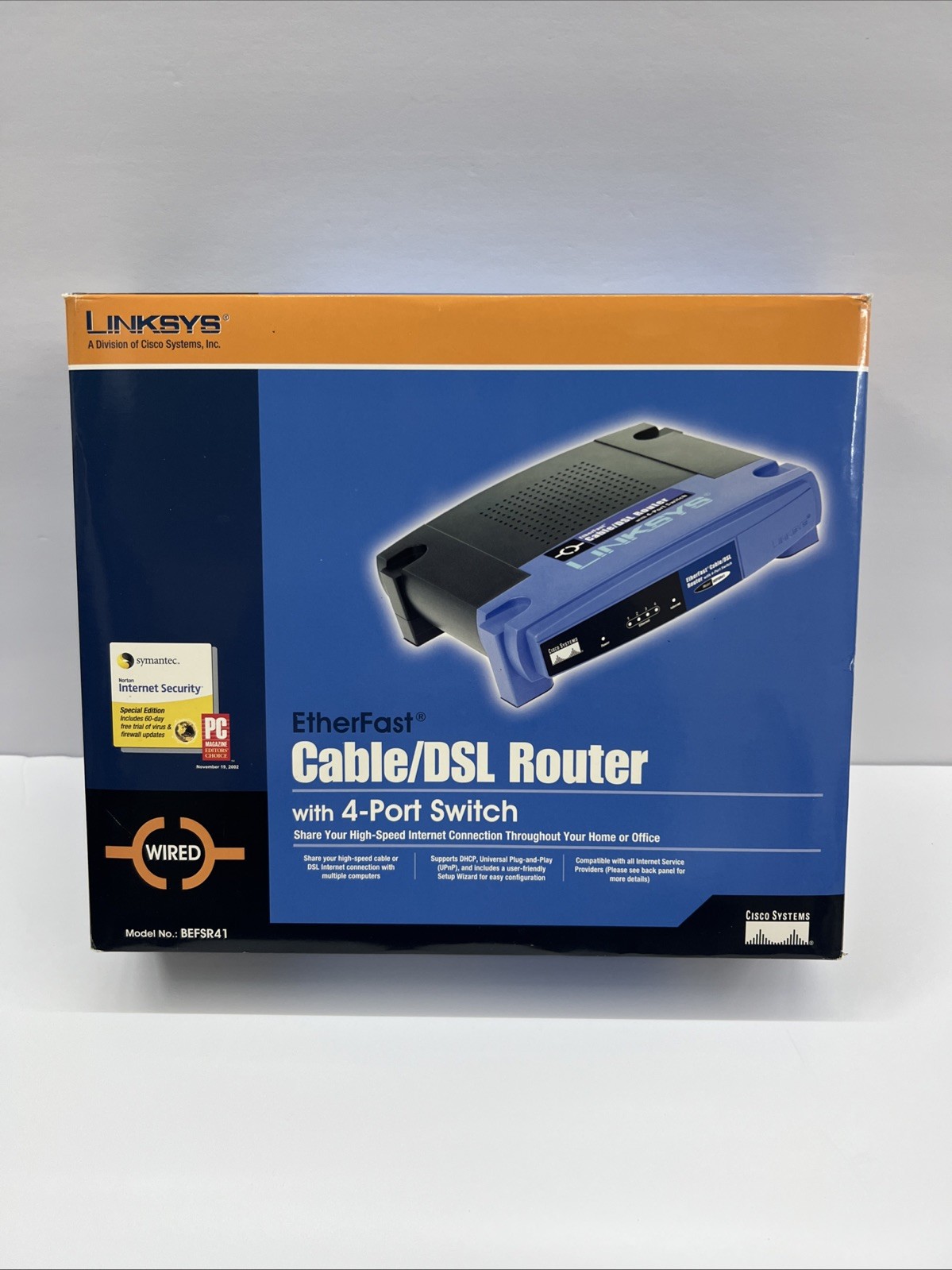 Linksys BEFSR41 EtherFast Cable DSL Router 4-Port Switch Wired Router (BEFVP41)