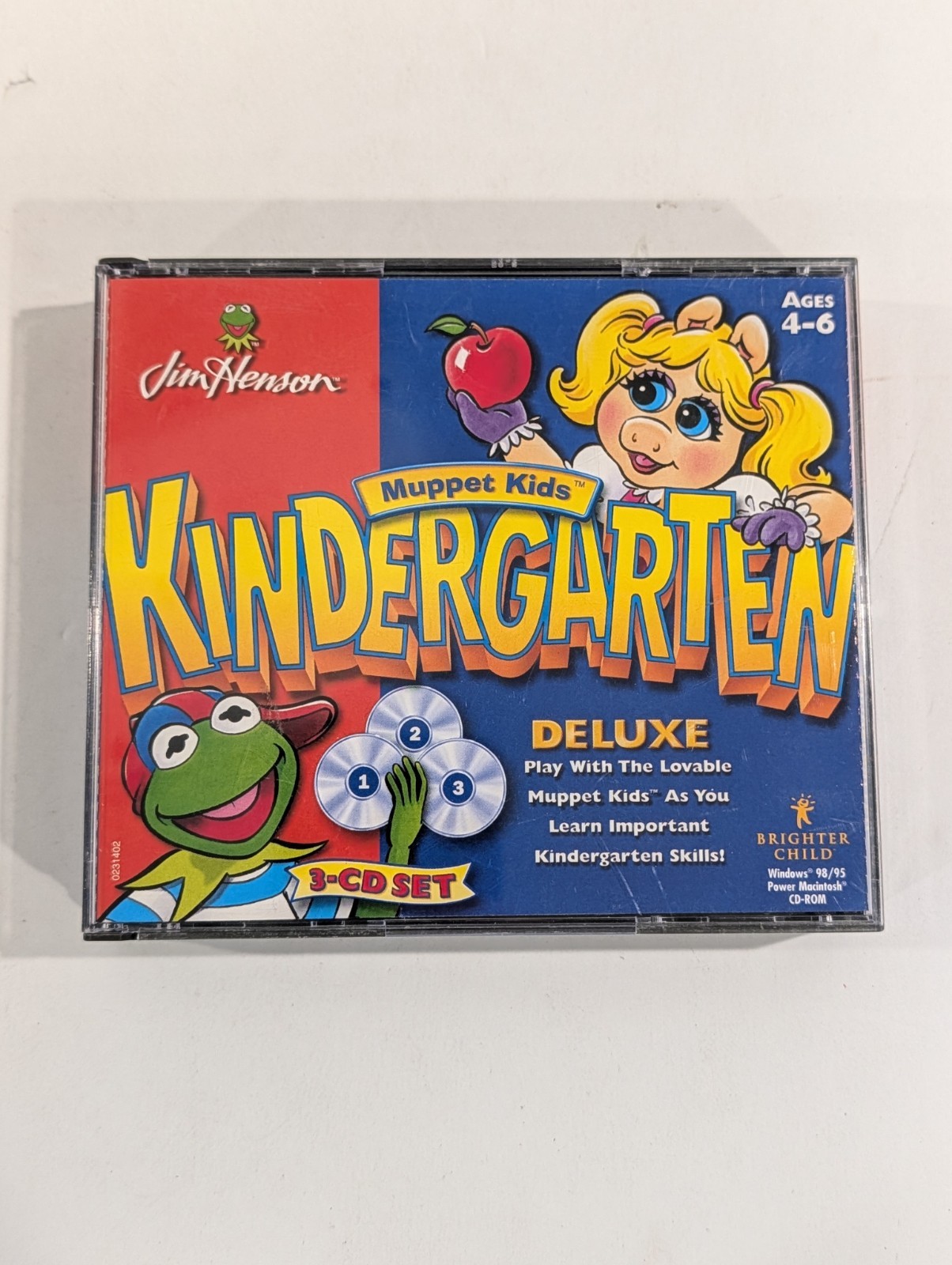 Kindergarten Child Interactive PC CD-ROM Jim Henson Kids Muppets Games 3 Discs
