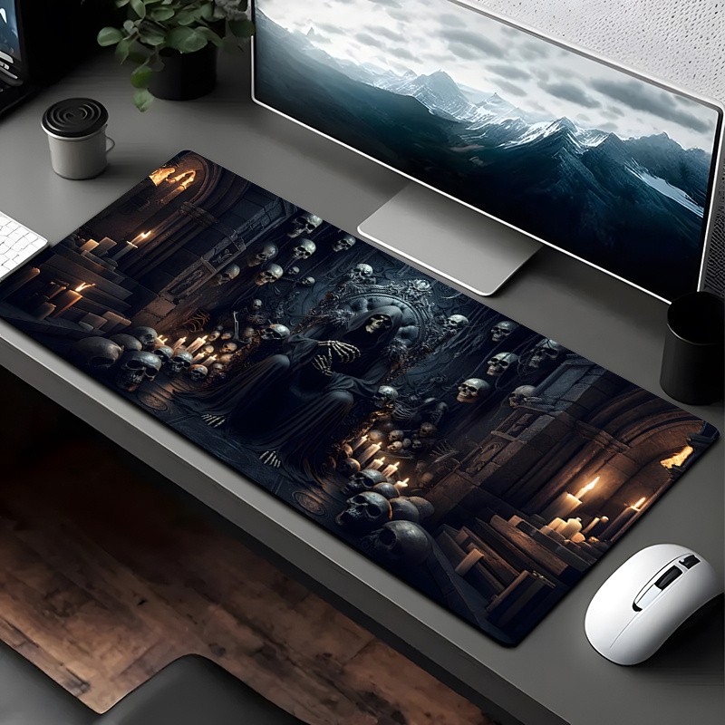 1pc Oversized Mouse Pad 35.4 X 15.7 Inches Reaper's Throne Table Pad Non-slip
