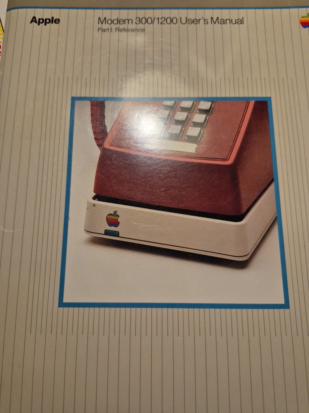 Vtg 1983 Apple Modem 300/1200 User Manual Part 1 and Modem Command Summary Card