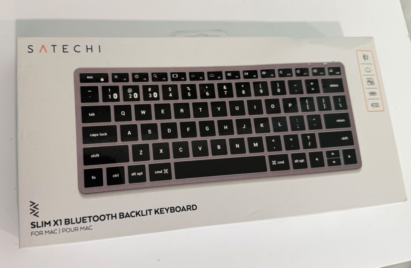 Satechi Slim X1 Bluetooth Backlit Keyboard for MacBook, iPad, iMac | Space Gray