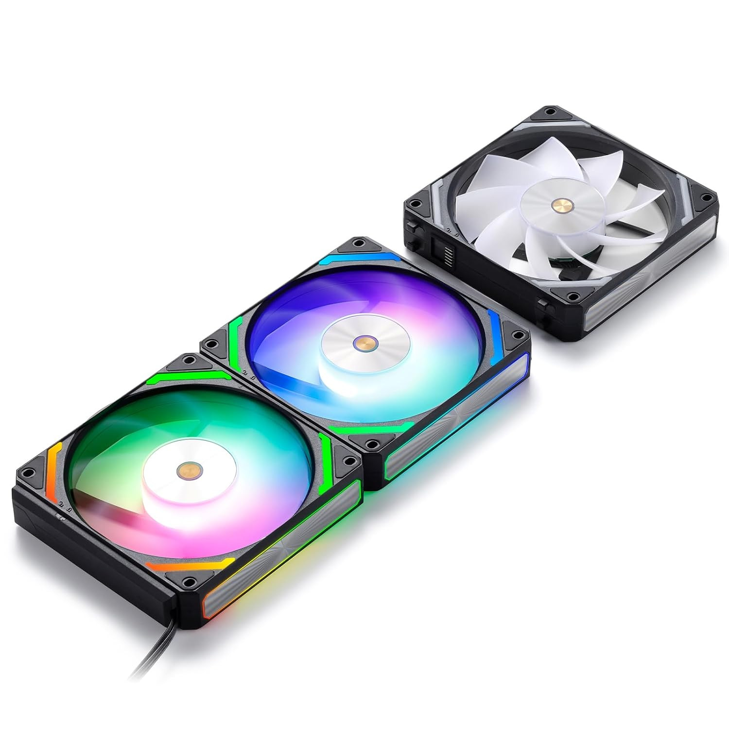 CF-121D 120Mm PC Case Fan, Daisy-Chain Connection, 5V 3Pin ARGB Lighting, 4 Pin