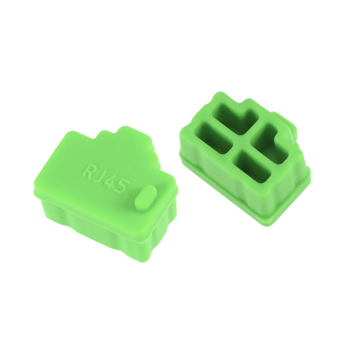 20pcs RJ45 Silicone Protectors Ethernet Hub Port anti-Dust Cap Cover, Green