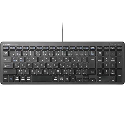 ELECOM Wired Keyboard Pantograph Compact Keyboard Black TK-FCP097BKNEW