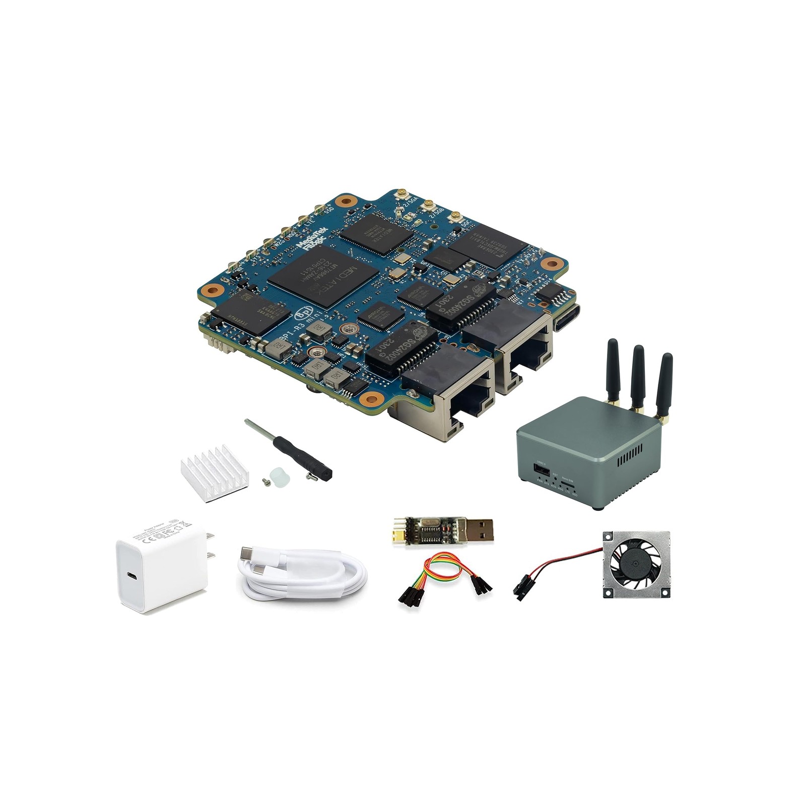 Banana Pi BPI-R3 Mini Wi-Fi 6 Open 65 x 65 x 10 mm, 2GB DDR4 RAM 8GB eMMC